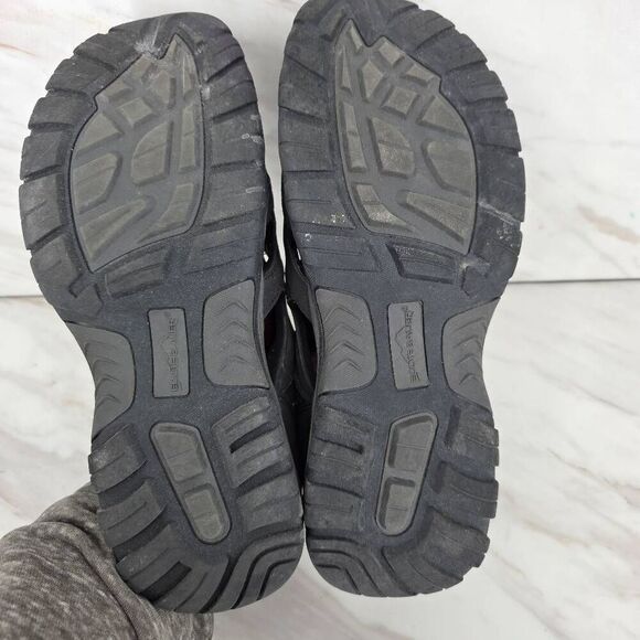 Eddie Bauer Men's Black Leather Adjustable Fit Outdoor Sandals Size 9‎ - Picture 5 of 5